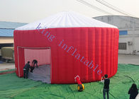 branco inflável da barraca do evento da abóbada da tela de 210D Oxford/estrutura de costura vermelha
