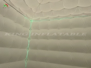Iluminação LED exterior Iglu inflável Flat top Branco Large Inflatable Camping Tent Wedding Party Tent