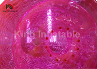 brinquedo inflável da água do PVC do rolo de Zorb da água do rosa dos adultos do diâmetro de 2.4m para o divertimento