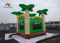 das crianças verdes da árvore de coco de 5x4.5m castelo/casa de salto infláveis salto da explosão