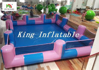 Tipo piscina inflável da associação do PVC do costume 0.9mm com azul e o cor-de-rosa, 12x8m