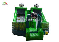 Corrediça combinado de salto da casa do castelo Bouncy inflável das crianças verdes do futebol para o partido