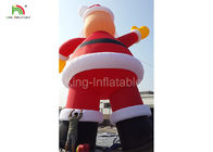 210D decoração inflável do Natal da propaganda do nylon 10 m H Papai Noel