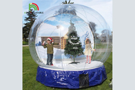 Da bola de neve inflável comercial inflável do globo 10Ft HOutdoor da neve do gigante do Natal decoração transparente do Natal