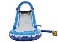 Mini corrediça de água inflável com o azul de costura dobro e quádruplo e o branco