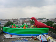 Parques infláveis da água do tema colorido do dinossauro para a associação e o lago