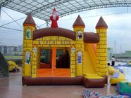 Castelo de salto inflável amarelo engraçado das crianças com o encerado do PVC de 0.55mm
